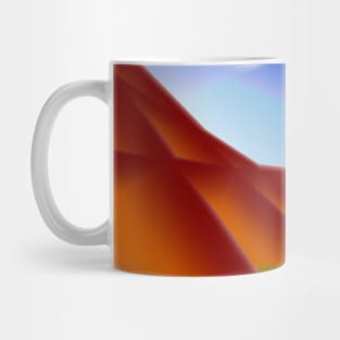 Blue brown spikes abstract art design Mug